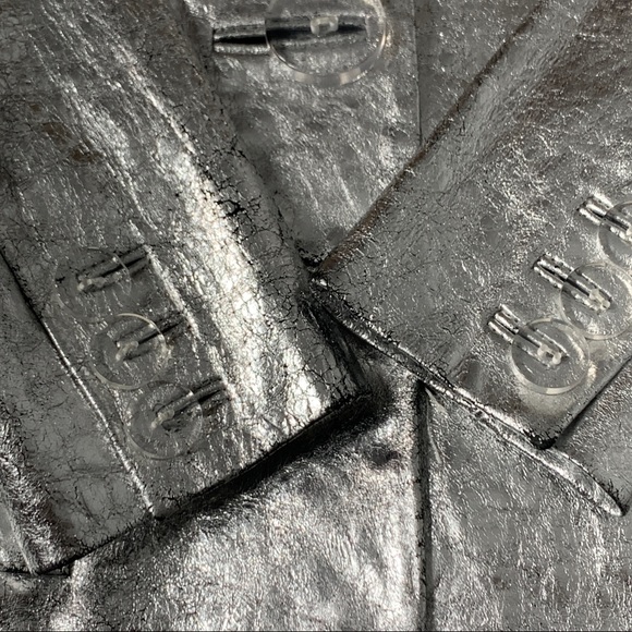 Simon Miller Metallic 100% Cow Leather Blazer in Silver - Picture 15 of 15